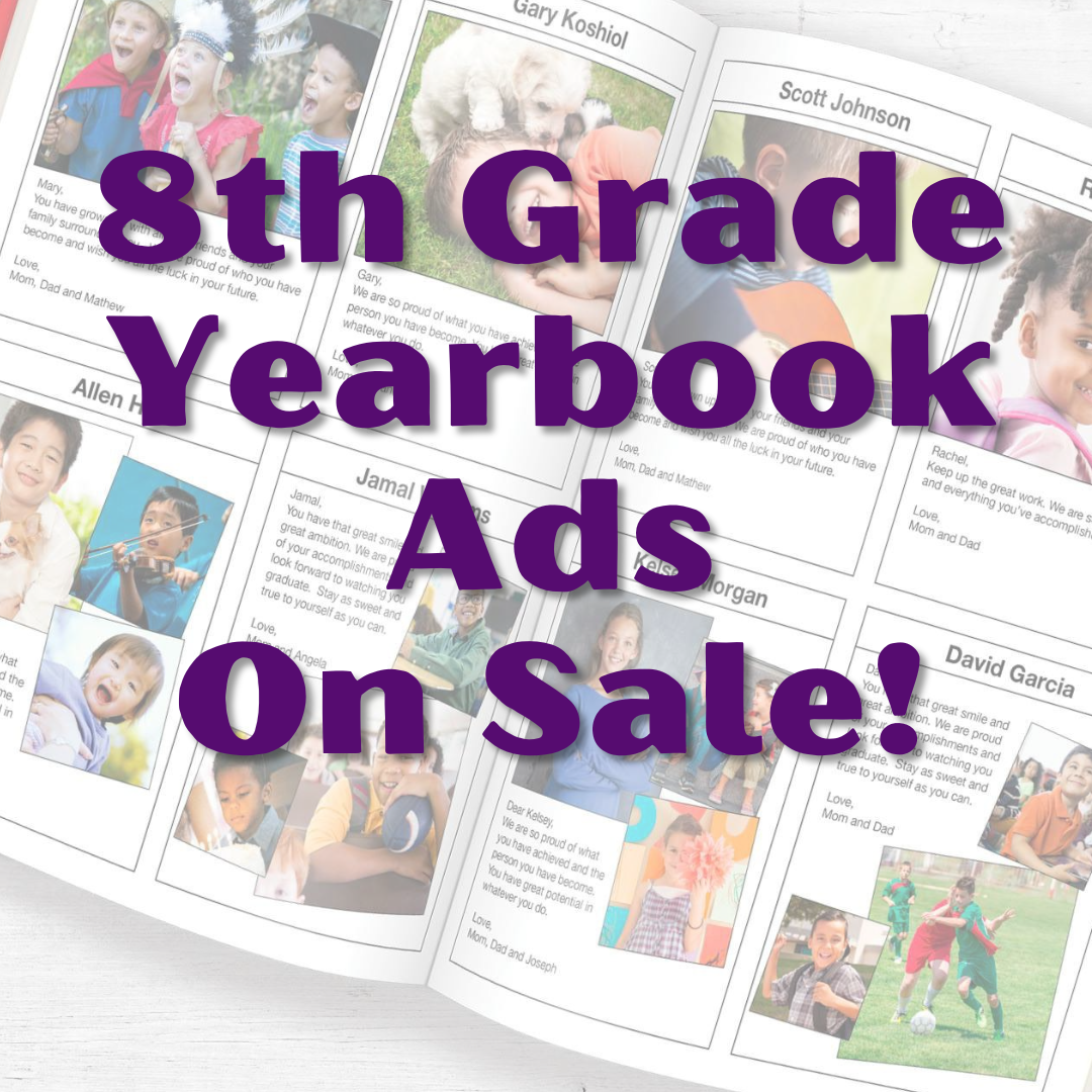  8th Grade Yearbook Ads on Sale